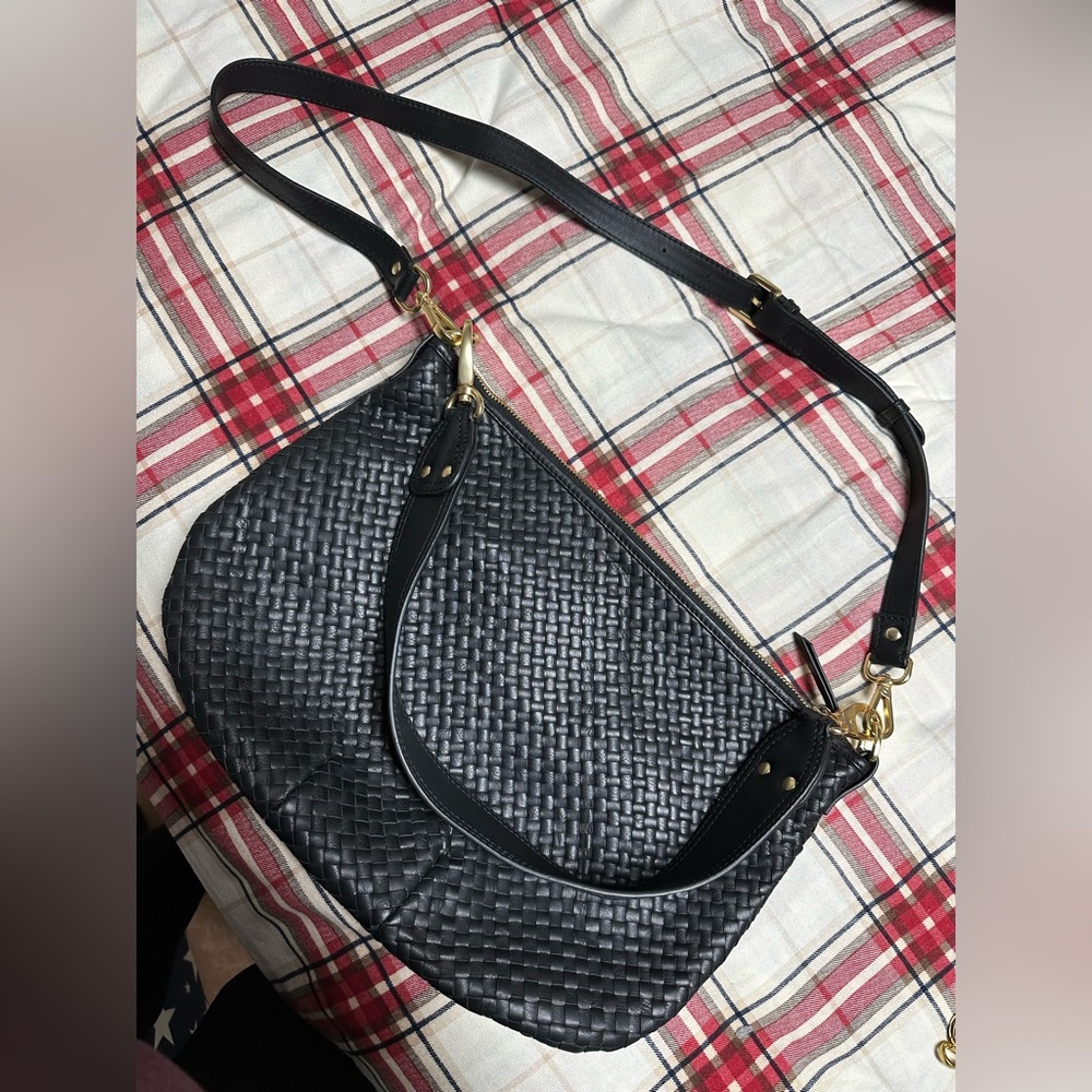 Quince Italian Leather Convertible Crescent Shoulder Bag